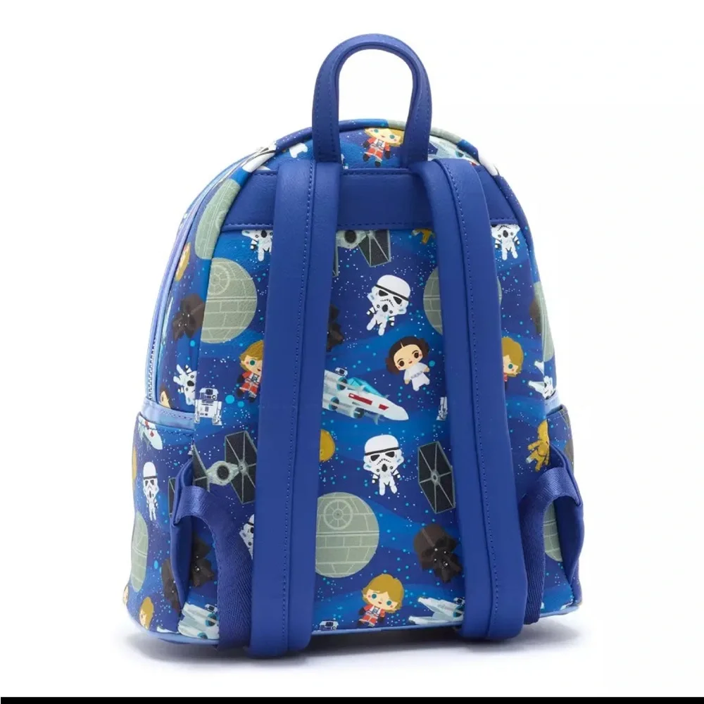NWT - Hardtag Disney Parks X Loungefly Star Wars Chibi Backpack Death Star Leia - Picture 5 of 6